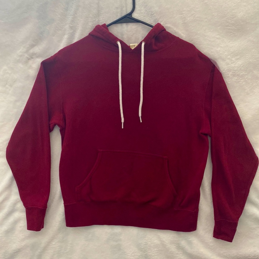 UNISEX LIGHTWEIGHT FITTED HOODED PULLOVER SWEATSHIRT-size S